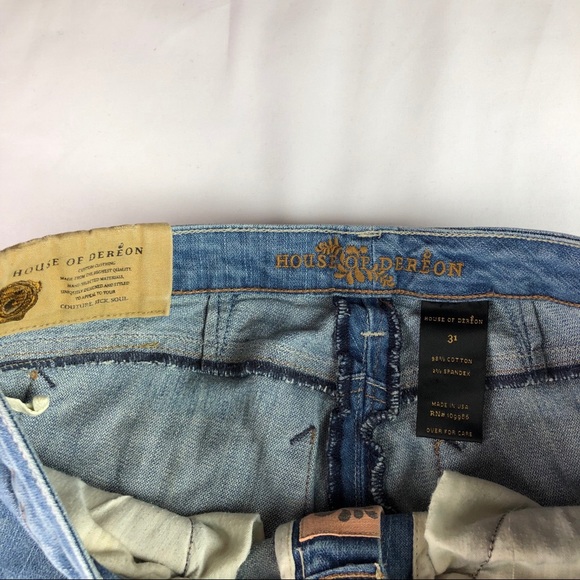 House of Dereon embroidered bootcut jeans 31 - Picture 3 of 8